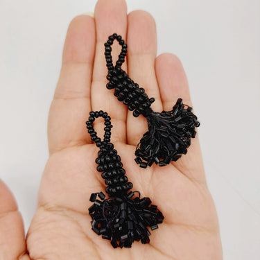 Black Bead Tassels Latkan, Indian Latkans, Sewing Latkans